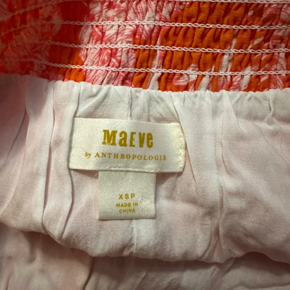 Anthropologie Maeve Ruffled A-Line Mini Skirt XSP